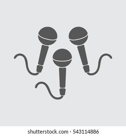 Dynamic microphones, vector icon