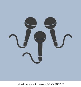 Dynamic microphones, vector icon