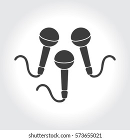 Dynamic microphones, vector icon