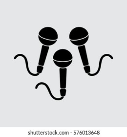 Dynamic microphones, vector icon