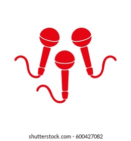 Dynamic microphones, vector icon