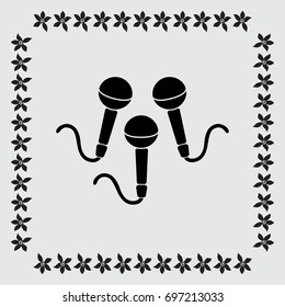 Dynamic microphones vector icon