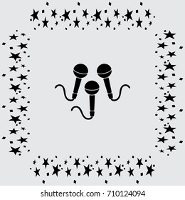 Dynamic microphones vector icon