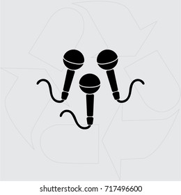 Dynamic microphones vector icon