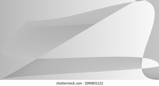 Dynamic Minimal Fluid Layers Gradient Mesh. Modern Gray Alluminium Digital Illustration. Metallic Silver Shape Futuristic Original Background. Smooth Grey Monochromatic Technology Modern Design.