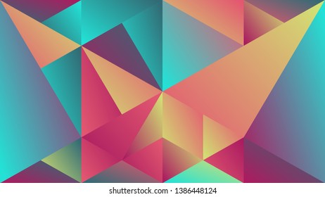 Fondo del sitio web del triángulo de mosaico de degradado geométrico mínimo dinámico - diseño de vector abstracto policonico-multicolor abstracto