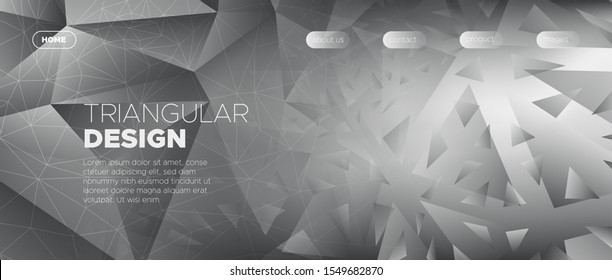 Dynamic Minimal Poster. Graphic Polygon Background. Foil Geometric Shapes. Abstract Landing Page. Metallic Minimal Design. Metal Vector Polygonal Pattern. Graphic Landing Page. Minimal Concept.