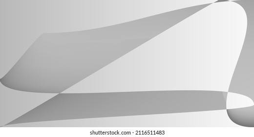 Dynamic Minimal Smooth Metallic Modern Design. Monochromatic Digital Silver Futuristic Illustration. Fluid Technology Alluminium Modern Blurred Background. Shape Grey Layers Gray Gradient Mesh.