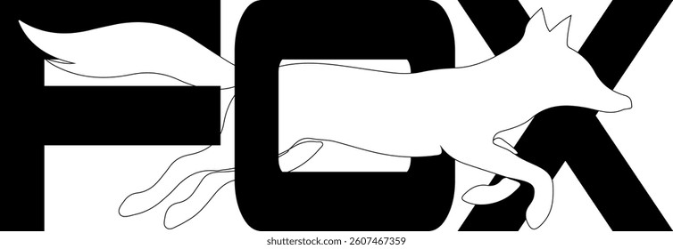 A dynamic, minimalist logo featuring a stylized fox running through the letters F-O-X.
