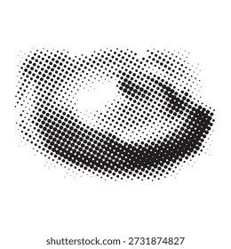 A dynamic and modern abstract halftone dot pattern creating a grunge texture with a sense of movement and visual interest.