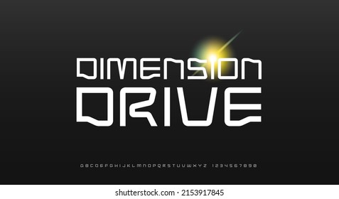 a dynamic modern alphabet font. digital space typography vector illustration design	