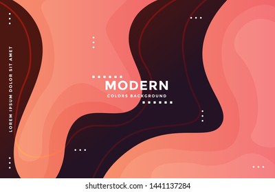 Dynamic modern background with colorful fluid shapes. Wavy liquid shape on trendy gradient color ideal for banner. poster, landing page, social media