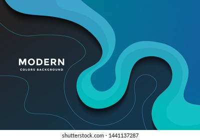 Dynamic modern background with colorful fluid shapes. Wavy liquid shape on trendy gradient color ideal for banner. poster, landing page, social media