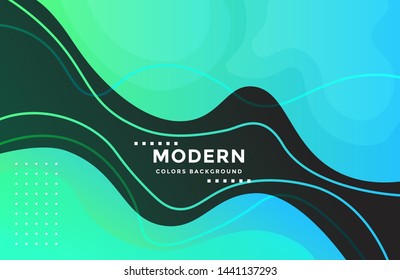 Dynamic modern background with colorful fluid shapes. Wavy liquid shape on trendy gradient color ideal for banner. poster, landing page, social media