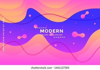 Dynamic modern background with colorful fluid shapes. Wavy liquid shape on trendy gradient color ideal for banner. poster, landing page, social media