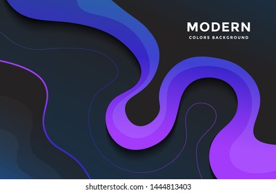 Dynamic modern background with colorful fluid shapes. Wavy liquid shape on trendy gradient color ideal for banner. poster, landing page, social media