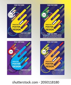 Dynamic modern background. Good for covers, placards, posters, flyers and banner designs. A4 fromat. Vector illustration. Poster, Flyer, Banner, Brochure, cover 4 in 1 design. 