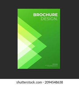 Dynamic modern brochure, leaflet, cover template design. Geometric triangle elements. Vector