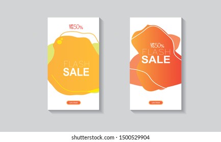 Dynamic modern for flash sale banners. Sale banner template design, Flash sale special offer set