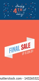 Dynamic modern flat mobile for sale banners. Sale banner template design, Flash sale special offer set and can use for 4th of July, Independence Day banner for sale, discount, advertisement