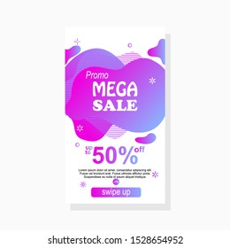 dynamic modern fluid amoeba label design fol sale banner template with gradient color