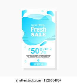 dynamic modern fluid amoeba label design fol sale banner template with gradient color