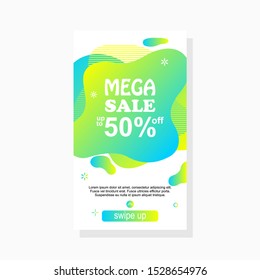 dynamic modern fluid amoeba label design fol sale banner template with gradient color