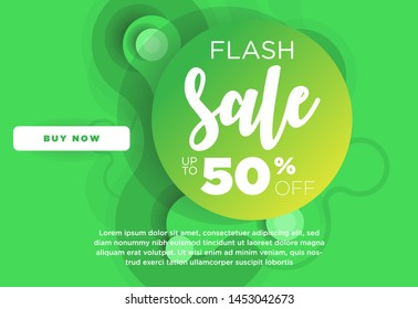 Dynamic modern fluid background for flash sale banners. Promotional vector illustration template for special offer. Design for social media, poster, newsletter, ad, leaflet, placard, brochure, flyer