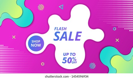 Dynamic Modern Fluid Background Promotion Fashion Banner template