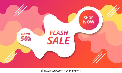 Dynamic Modern Fluid Background Promotion Fashion Banner template