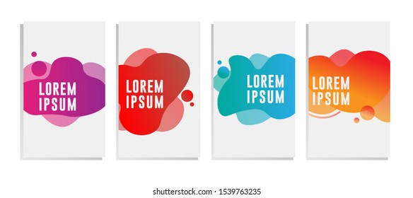 Dynamic modern fluid banners. banner template design, special offer set.Vector illustration