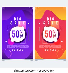 Dynamic modern fluid for flash sale banners. Sale banner template design. Abstract background