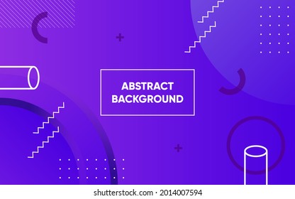 Dynamic modern fluid geometric memphis element design for background or banner