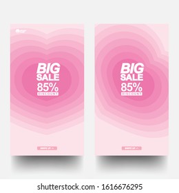 Dynamic Modern Fluid Mobile For Big Sale Banners. Editable Post Template Social Media Banners For Digital Marketing. Big Sale 85% Discount. 