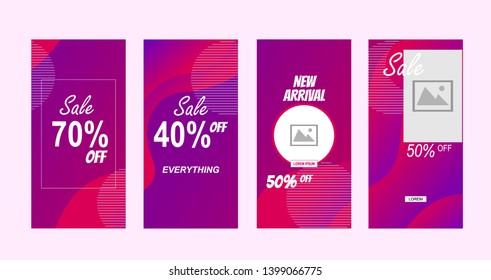 Dynamic modern fluid mobile for Flash Sale banners. Sale banner template design, Flash Sale Discount special offer set