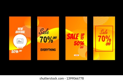 Dynamic modern fluid mobile for Flash Sale banners. Sale banner template design, Flash Sale Discount special offer set