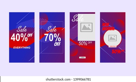 Dynamic modern fluid mobile for Flash Sale banners. Sale banner template design, Flash Sale Discount special offer set