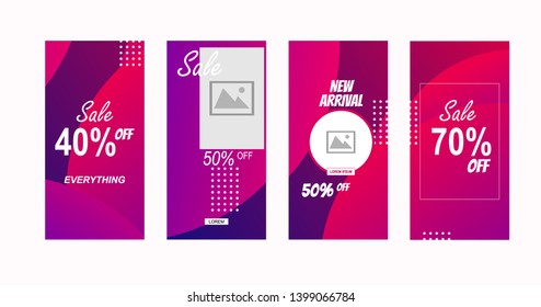 Dynamic modern fluid mobile for Flash Sale banners. Sale banner template design, Flash Sale Discount special offer set