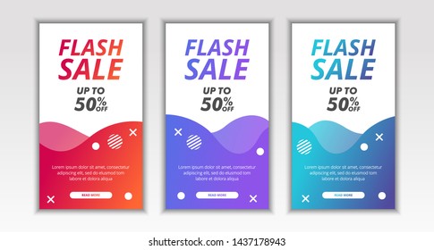 Dynamic Modern Fluid Mobile Flash Sale Banner template design for instagram post, special offer, social media, advertising