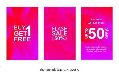 DYNAMIC MODERN FLUID MOBILE FOR FLASH SALE BANNERS. GET COUPON DISCOUNT SALE BANNER TEMPLATE DESIGN, SUMMER SALE DISCOUNT SPECIAL OFFER SET