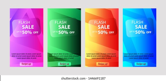 Dynamic modern fluid mobile for flash sale banners. Sale banner template design, Flash sale special offer set Dynamic modern fluid mobile for flash sale banners. Sale banner template design, Flash sale special offer set