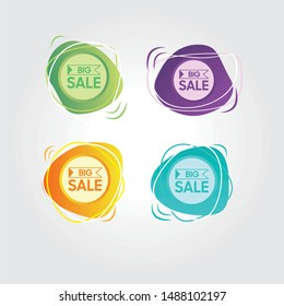 Dynamic modern fluid mobile for flash sale banners frame. Sale banner template design, Flash sale special offer set