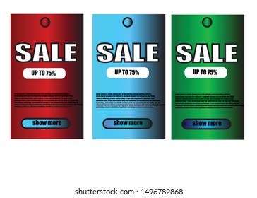 Dynamic modern fluid mobile for flash sale banners. Sale banner template design,