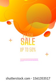 Dynamic modern fluid mobile for flash sale banners.Discount Banner Promotion Template. Special offer and sale banner discount up to 50% template design with editable text.