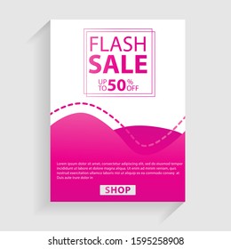 Dynamic modern fluid mobile for flash sale banners. Sale banner template design, Flash sale special offer