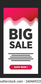 Dynamic modern fluid mobile for flash sale banners. Sale banner template design, Flash sale special offer set