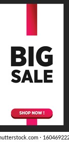 Dynamic modern fluid mobile for flash sale banners. Sale banner template design, Flash sale special offer set