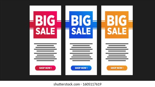 Dynamic modern fluid mobile for flash sale banners. Sale banner template design, Flash sale special offer set