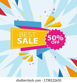 Móviles dinámicos modernos de fluido para banners de venta flash. Diseño de plantillas de banner de venta, conjunto de ofertas especiales de Flash sale