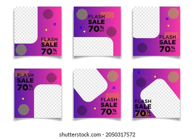 Dynamic modern fluid mobile for flash sale banners